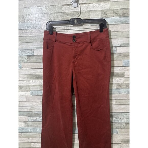 Women’s Soft Surroundings Chino Pants Maroon Wide Leg Size 6 - Picture 3 of 11